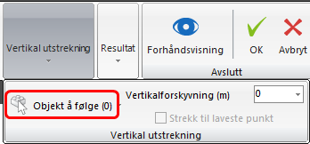 Legg merke til at de objektene du velger markeres i vinduet med rødt. Trykk på Lukk knappen. 11. I Normalprofil skriver du inn ønsket bredde. 12.