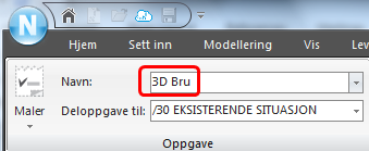 Bru 1. Pek på BruGrunnflate under Objekter i Utforskeren og trykk på høyre museknapp og velg Vis i 3D. Zoom inn på en av dem slik som vist nedenfor: 2.