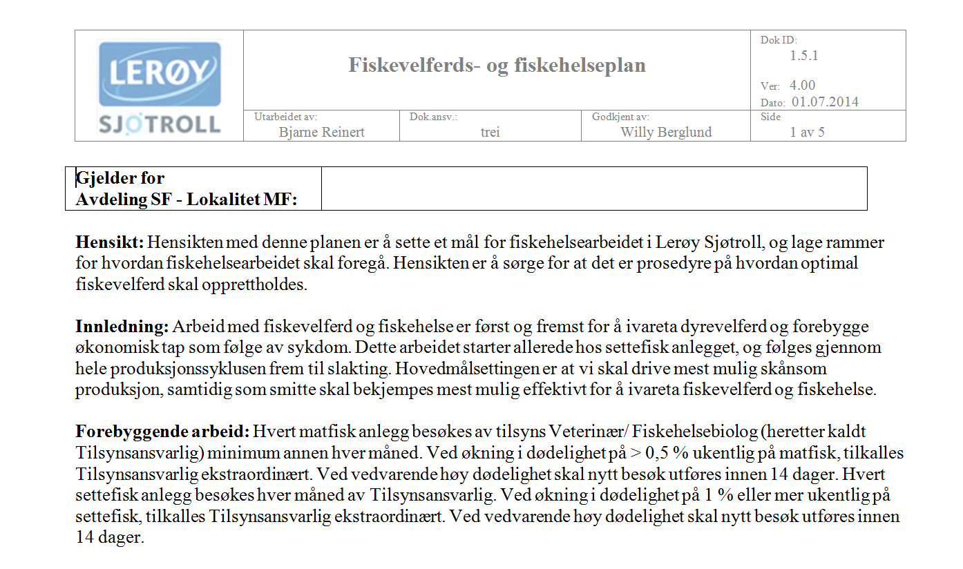 Kapittel C i beredskapsplanen omhandler fiskehelse og fiskevelferd. Kunnskap vedrørende mulige sykdommer hos Rognkjeks er begrenset. Hittil er det påvist Vibriose Angliarum og Finneråte.