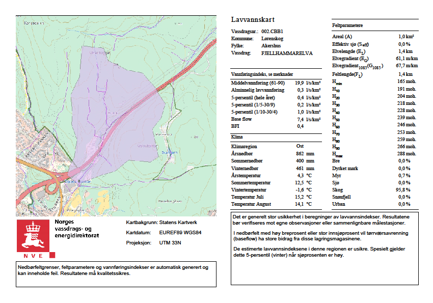 Vedlegg 2: Lavvannskart