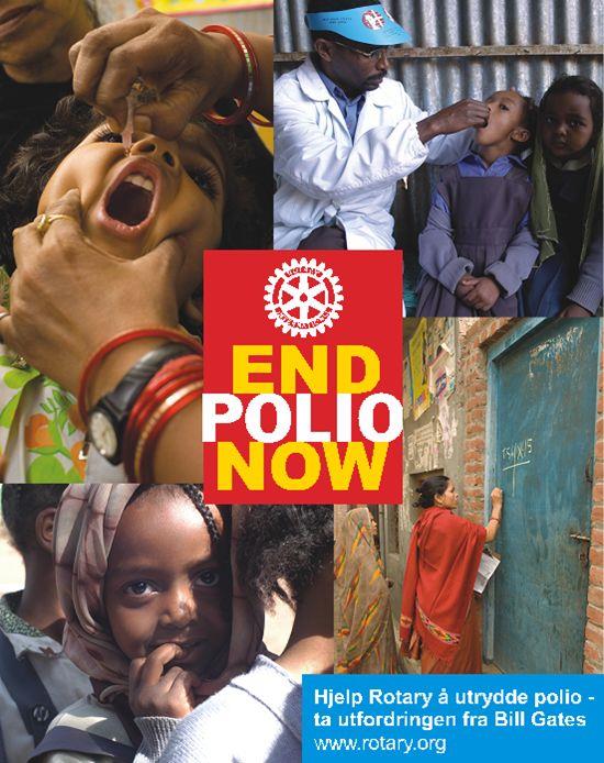 PolioPlus & End Polio Now Siden Rotary startet sin kamp mot polio i 1985 er 99% av denne forkrøplende og dødelige sykdommen utryddet.