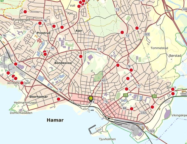 51-59) Sentrumshagen Hamar (55-63) Prisene for ovennevnte boligprosjekter tilbys hovedsakelig i spennet fra kr 50-60 000 per m² BRA.