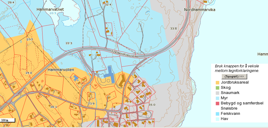 Reguleringspln for gng-sykkelveg fr Hmrvik mot Nordhmrvik v reguleringsplnen opplist, smt størrelsen på relet. 5.