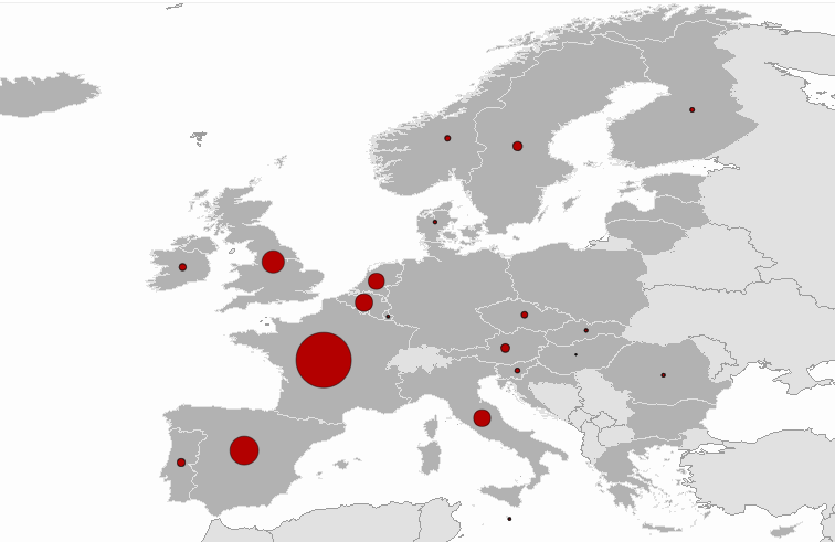 Zikatilfeller diagnostisert i EU/EEA området 1942 reiserelatert zikatilfeller