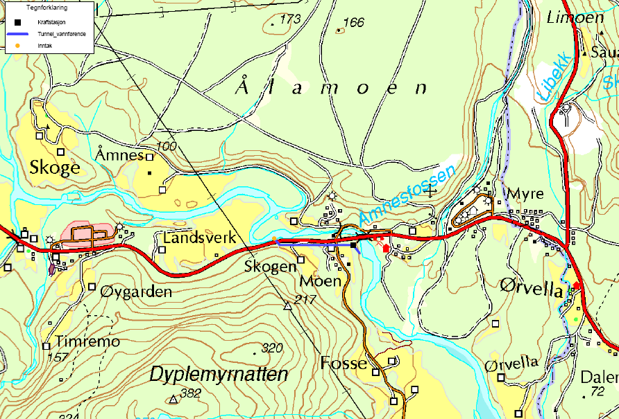 32 Figur 4.1 Hanfoss Figur 4.2 Omnesfoss Norconsult har videre analysert separat utbygging av seks småelver med og uten utbygging av Sauland.