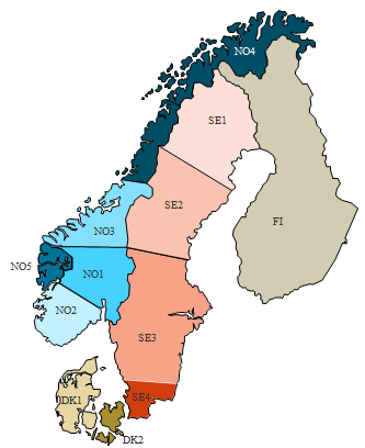 2. Flaskehalshåndtering 2.1 Elspotområder På grunn av planlag idriftsettelse av ny linje Sauda-Saurdal ble grensen mellom NO2 og NO5 flyttet 5. september.