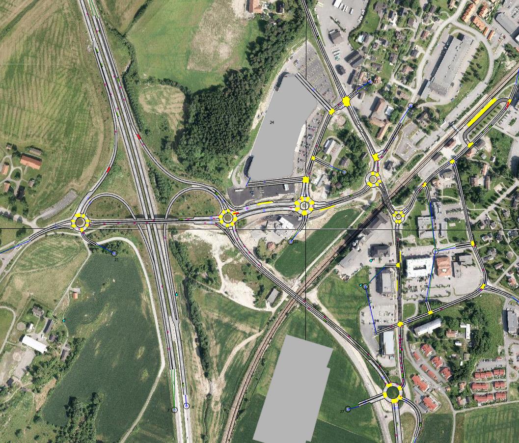 11 Følgende 2D bilder viser trafikkavvikling i rushtider mens 3D bilder viser hvordan rundkjøringer fungerer i morgen- og ettermiddagsrush (2025). kl.