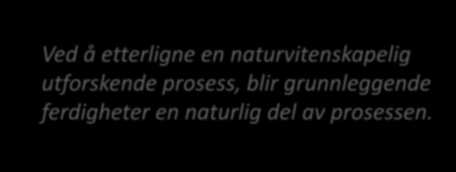 utforskende det! prosess, blir Skriv grunnleggende det! ferdigheter en naturlig del av prosessen.