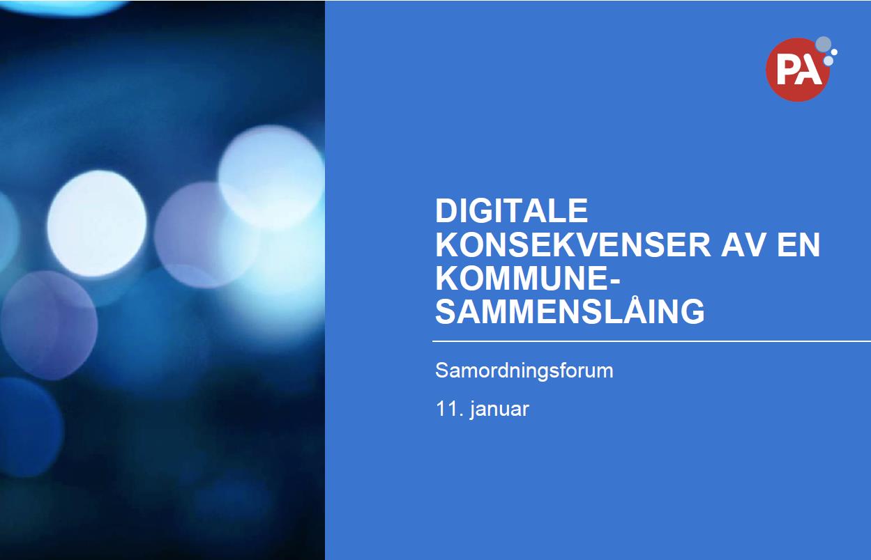 KS har laget en utredning om digitale konsekvenser Formålet er å: Bevisstgjøre kommunene om hvilke digitale muligheter og utfordringer sektoren står overfor.