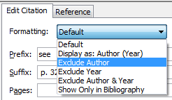 Feltet Pages brukes ikke av alle Output Styles, bruk derfor heller Suffix for å skrive inn sidetall. NB: du må skrive inn mellomrom selv! Fjerne forfatternavn eller årstall Se trinn 1. 2.