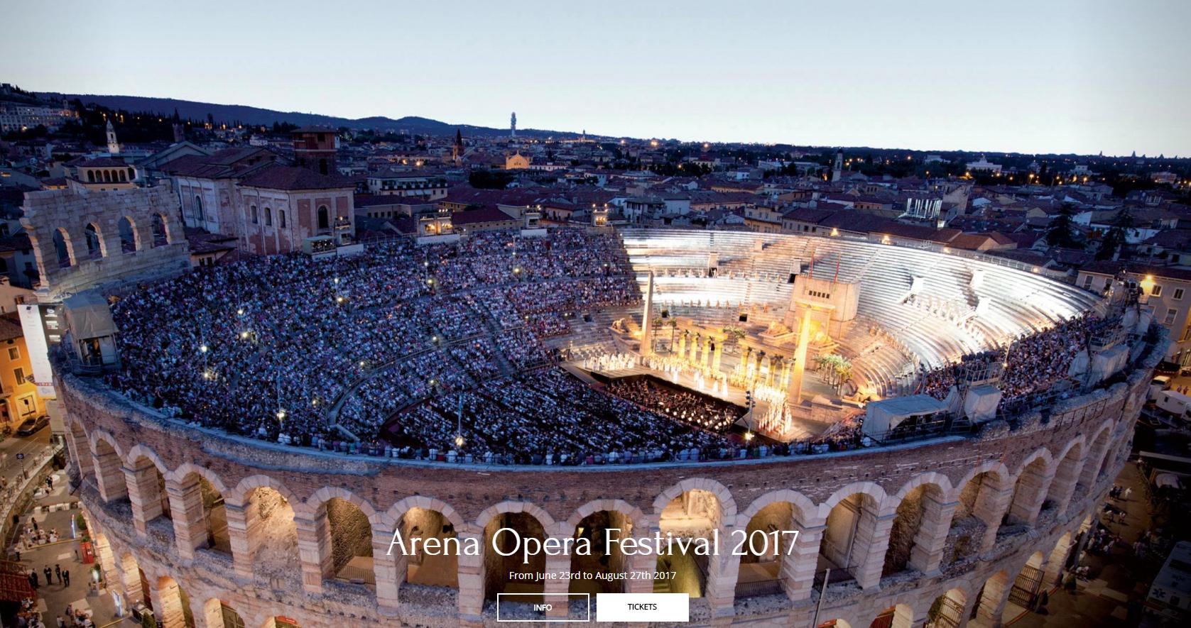 ITALIA - PIEMONTE - VERONA GRAND GALLA KONSERT MED PLACIDO DOMINGO OPPHOLD