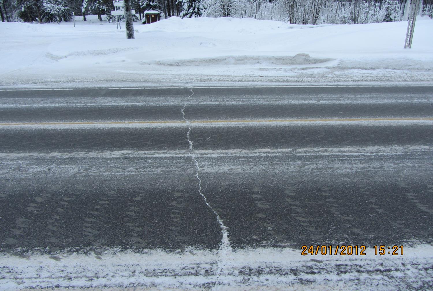 Sanding Effekt av fastsand på tynn ishinne Rv3 Elverum m=0,19 før