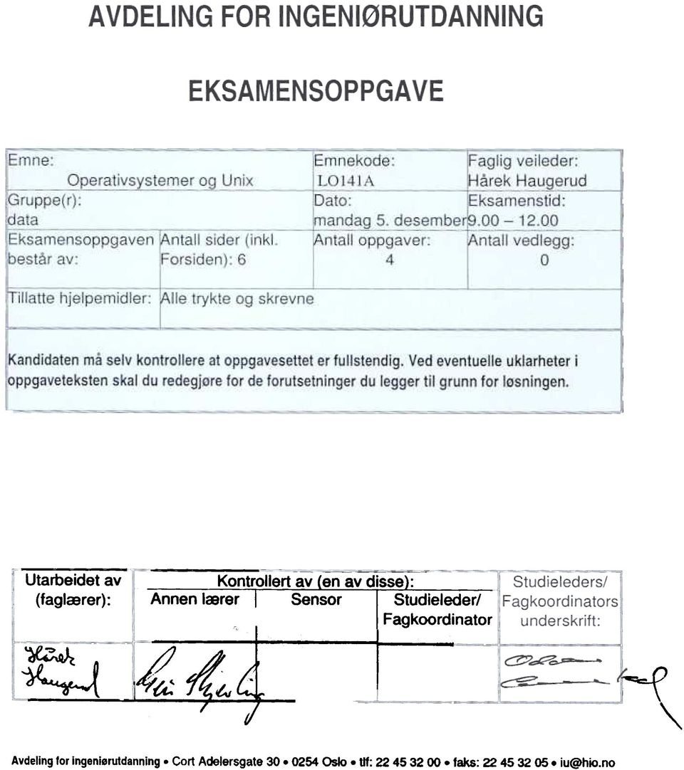 I'") Avdeling for ingeniørutdanning. Con Adelersgate 30.