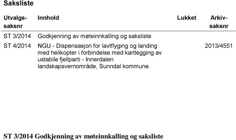 helikopter i forbindelse med kartlegging av ustabile fjellparti - Innerdalen