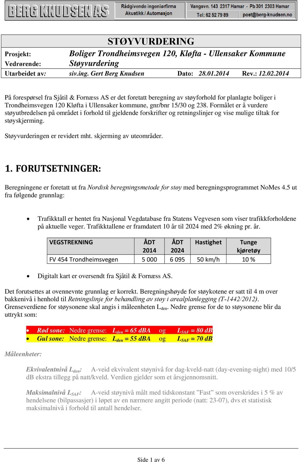 Formålet er å vurdere støyutbredelsen på området i forhold til gjeldende forskrifter og retningslinjer og vise mulige tiltak for støyskjerming. Støyvurderingen er revidert mht.