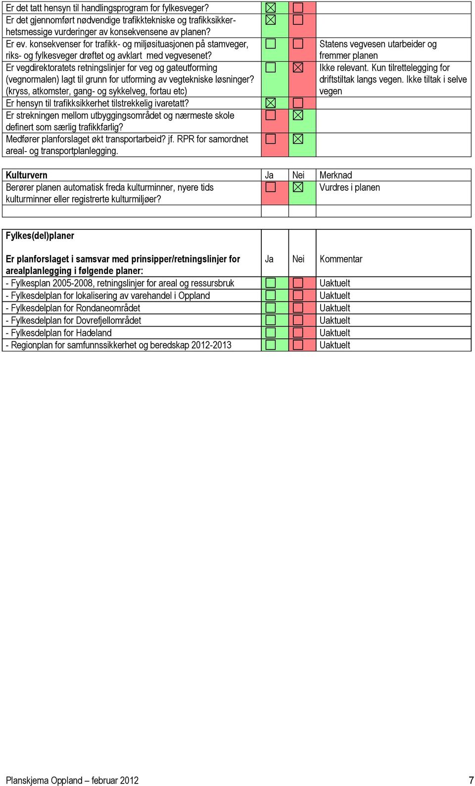 Er vegdirektoratets retningslinjer for veg og gateutforming (vegnormalen) lagt til grunn for utforming av vegtekniske løsninger?