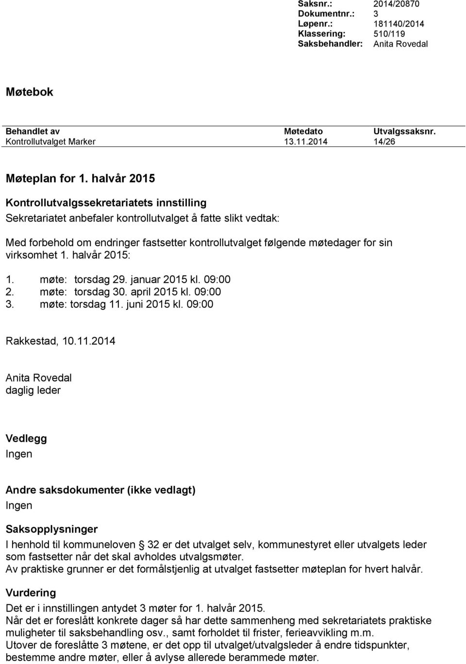 09:00 3. møte: torsdag 11.