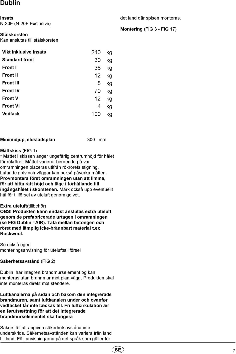 för rökröret Måttet varierar beroende på var omramningen placeras utifrån rökrörets stigning Lutande golv och väggar kan också påverka måtten Provmontera först omramningen utan att limma, för att