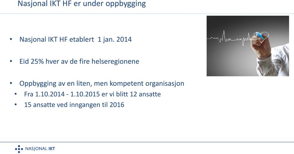 2014 Eid 25% hver av de fire helseregionene Oppbygging av en