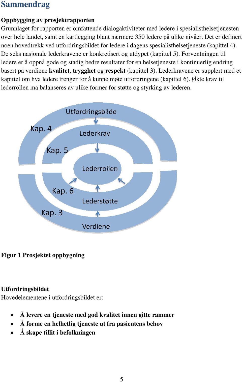 De seks nasjonale lederkravene er konkretisert og utdypet (kapittel 5).