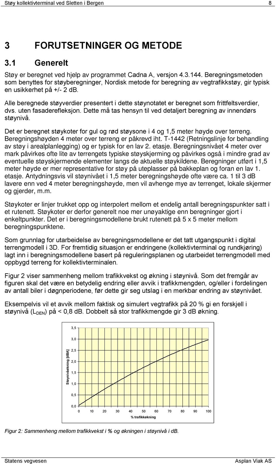 Alle beregnede støyverdier presentert i dette støynotatet er beregnet som frittfeltsverdier, dvs. uten fasaderefleksjon. Dette må tas hensyn til ved detaljert beregning av innendørs støynivå.