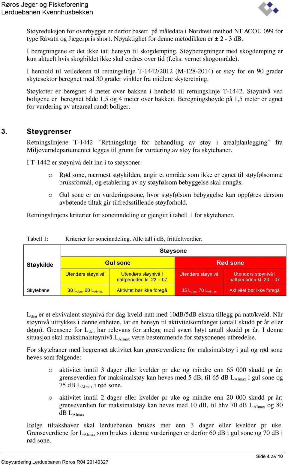 I henhold til veilederen til retningslinje T-1442/2012 (M-128-2014) er støy for en 90 grader skytesektor beregnet med 30 grader vinkler fra midlere skyteretning.