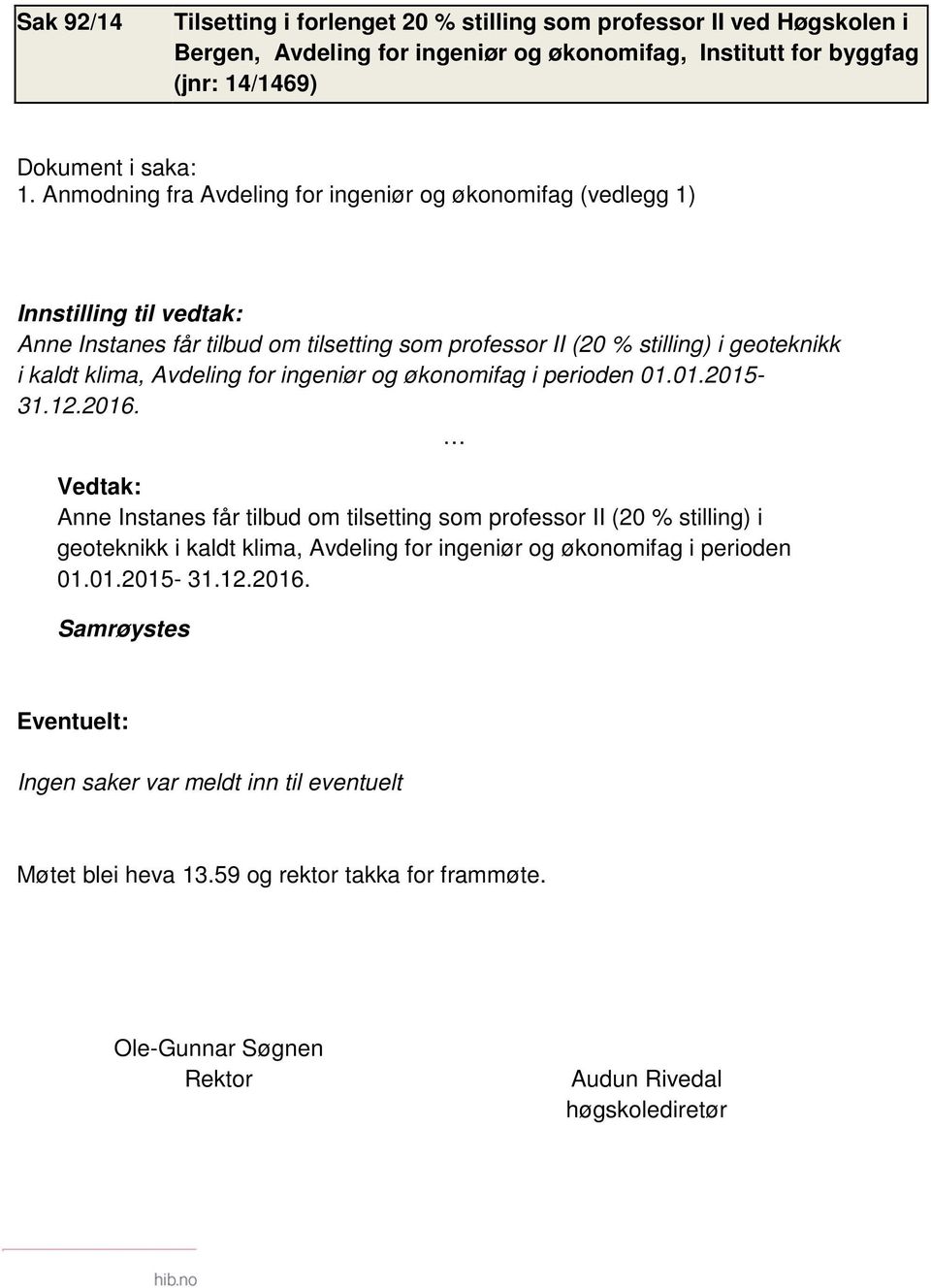 Avdeling for ingeniør og økonomifag i perioden 01.01.2015-31.12.2016.