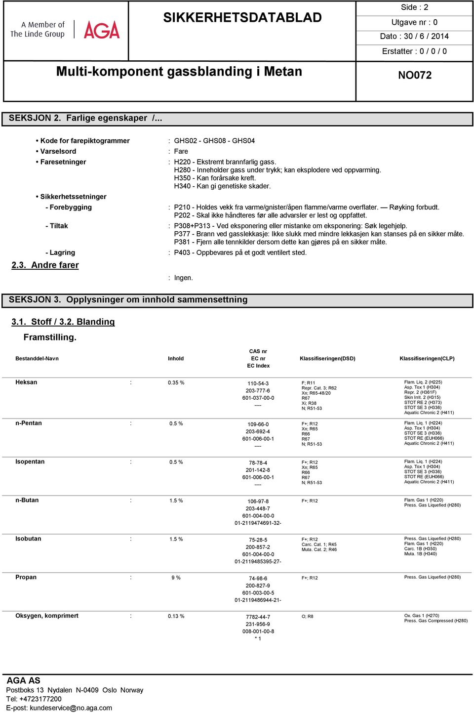 - Forebygging : P210 - Holdes vekk fra varme/gnister/åpen flamme/varme overflater. Røyking forbudt. P202 - Skal ikke håndteres før alle advarsler er lest og oppfattet.