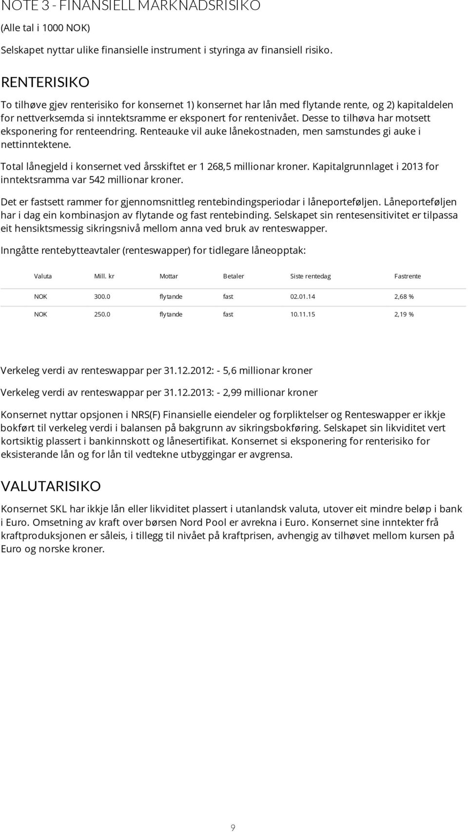 Desse to tilhøva har motsett eksponering for renteendring. Renteauke vil auke lånekostnaden, men samstundes gi auke i nettinntektene.