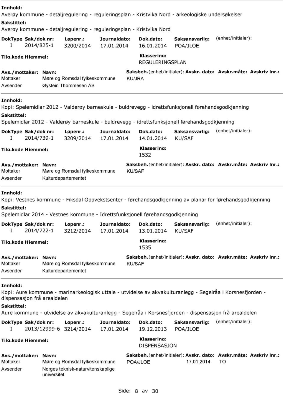 : Mottaker Møre og Romsdal fylkeskommune K/JRA Øystein Thommesen AS Kopi: Spelemidlar 2012 - Valderøy barneskule - buldrevegg - idrettsfunksjonell førehandsgodkjenning Spelemidlar 2012 - Valderøy