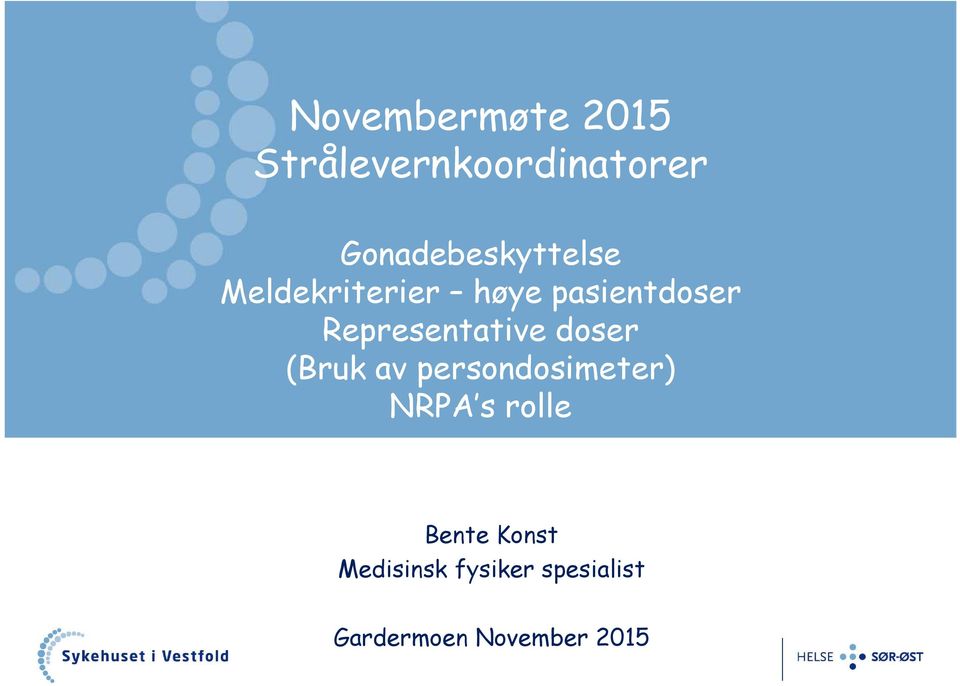 Representative doser (Bruk av persondosimeter) NRPA s