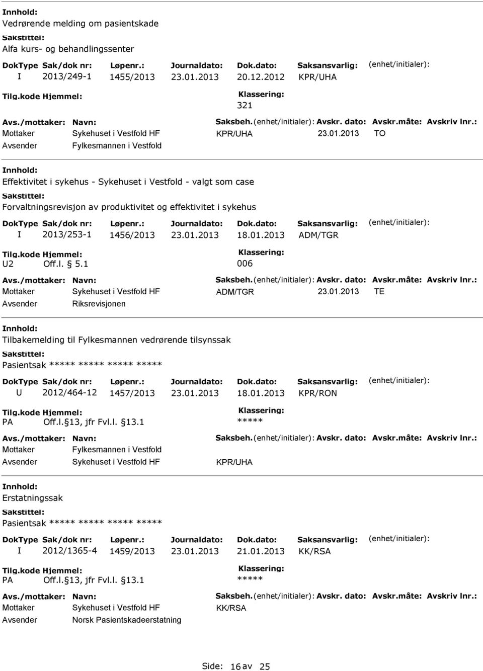 2 Off.l. 5.1 006 Avs./mottaker: Navn: Saksbeh. Avskr. dato: Avskr.måte: Avskriv lnr.