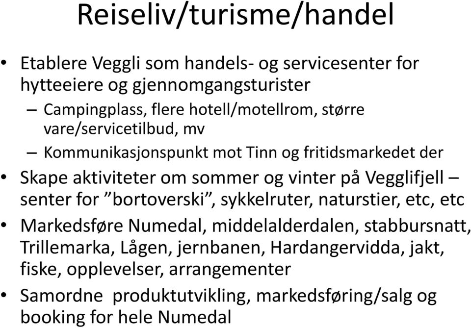 på Vegglifjell senter for bortoverski, sykkelruter, naturstier, etc, etc Markedsføre Numedal, middelalderdalen, stabbursnatt, Trillemarka,