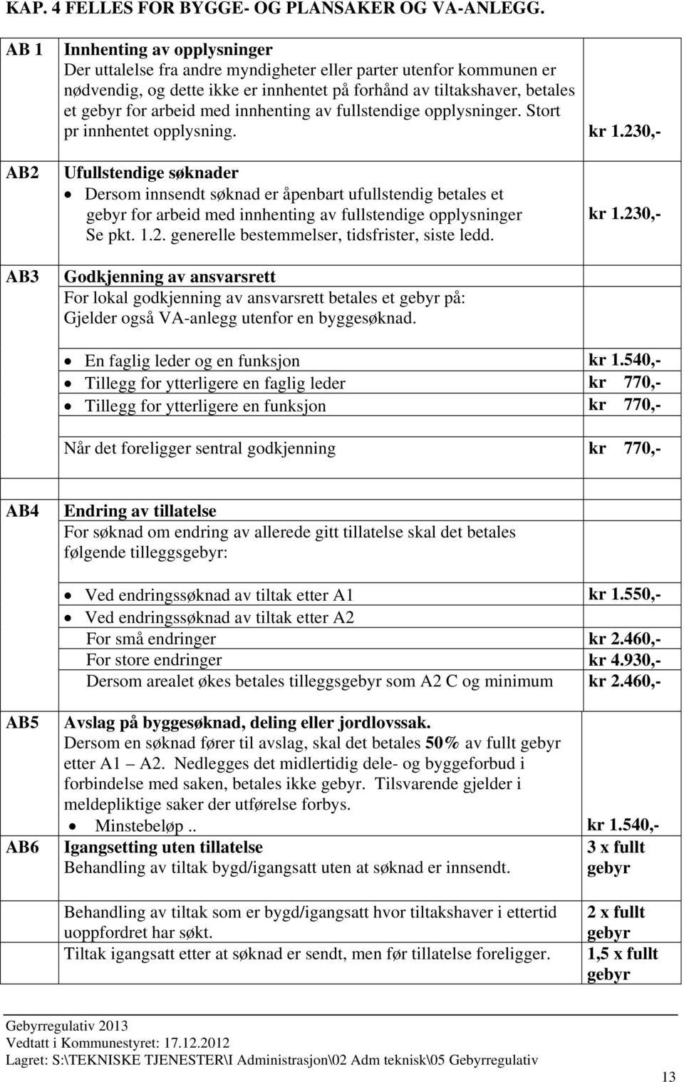 innhenting av fullstendige opplysninger. Stort pr innhentet opplysning. kr 1.