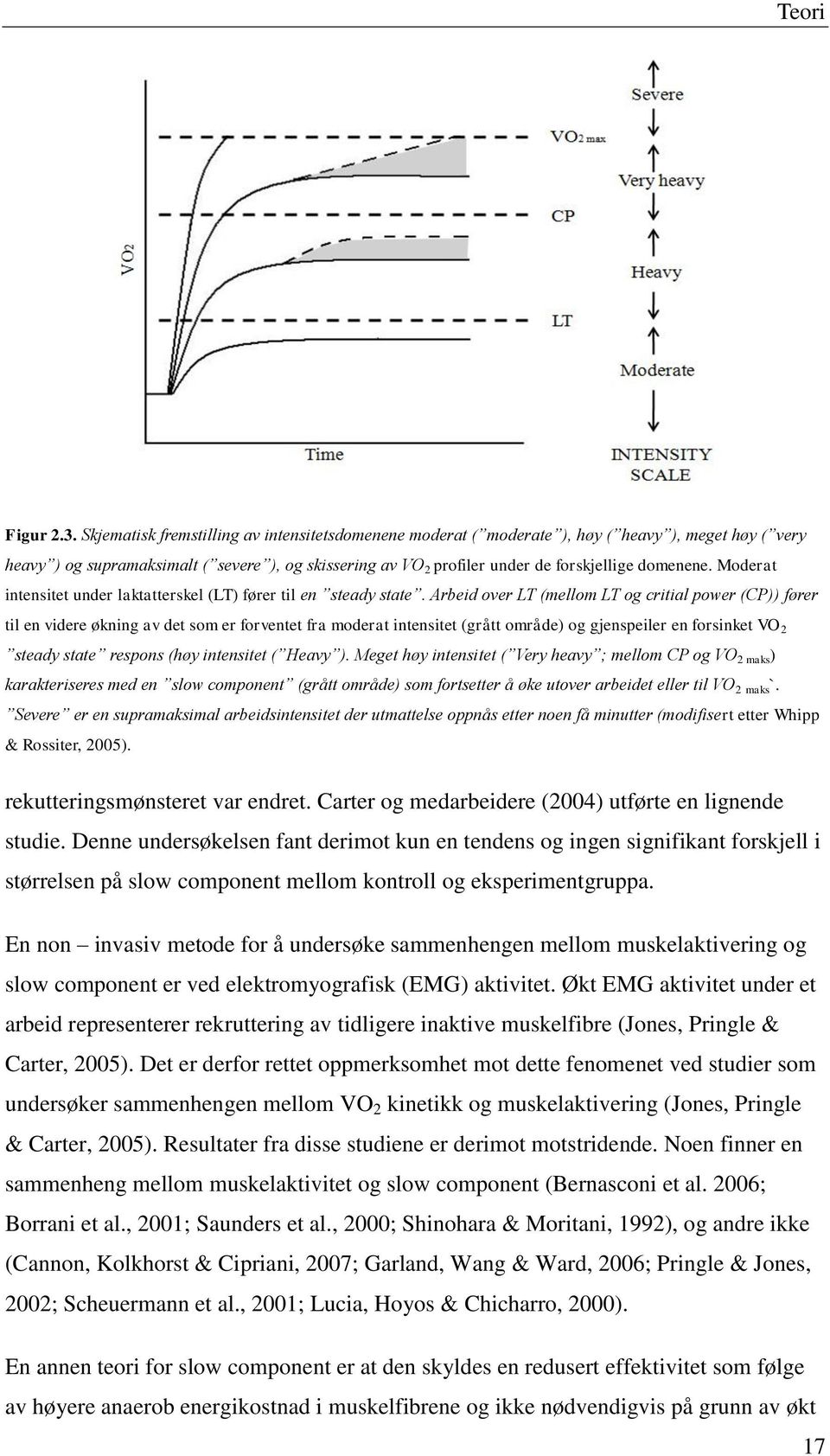 domenene. Moderat intensitet under laktatterskel (LT) fører til en steady state.