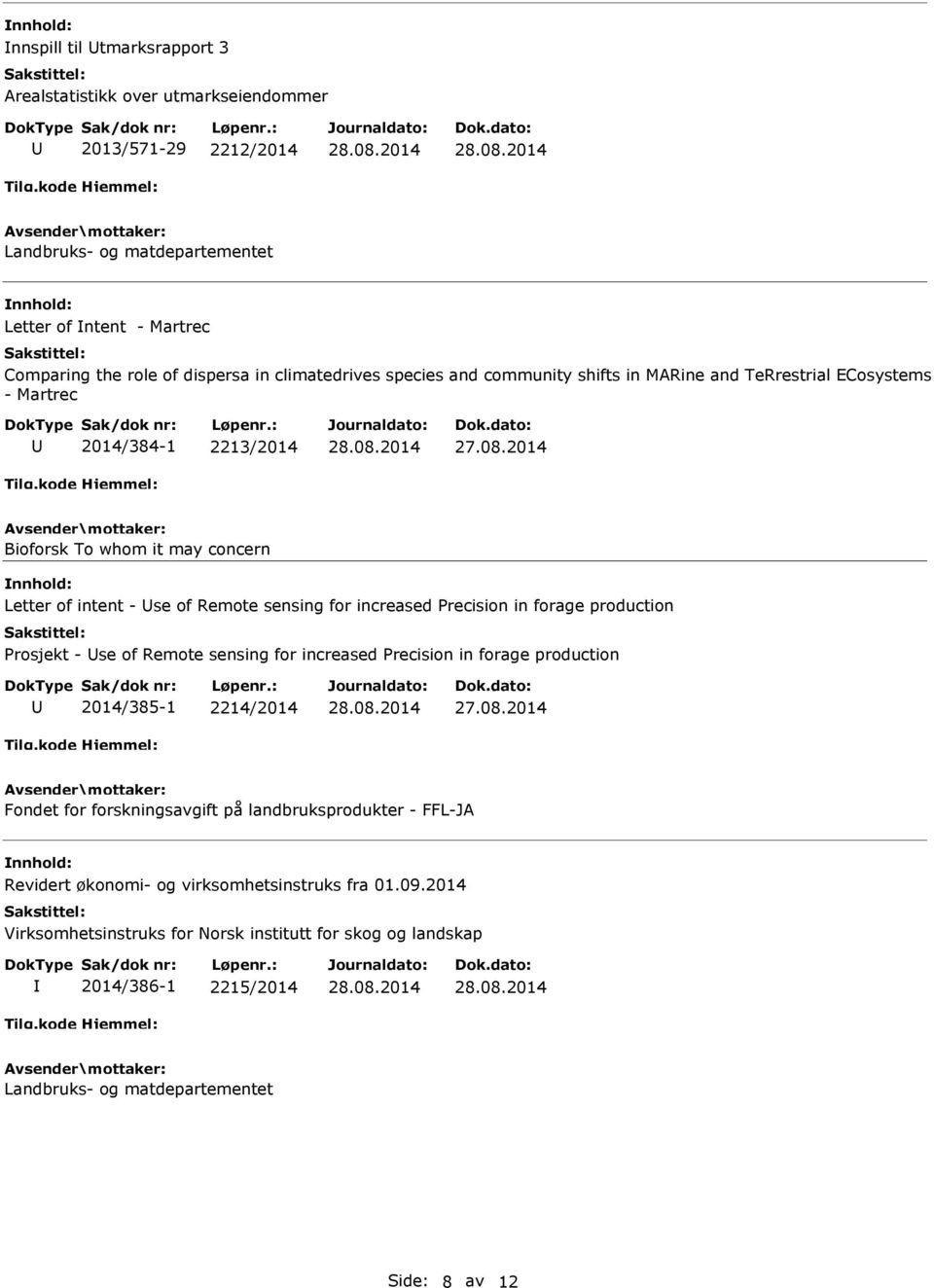 increased Precision in forage production Prosjekt - se of Remote sensing for increased Precision in forage production 2014/385-1 2214/2014 Fondet for forskningsavgift på