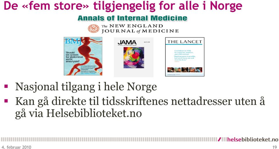 direkte til tidsskriftenes nettadresser