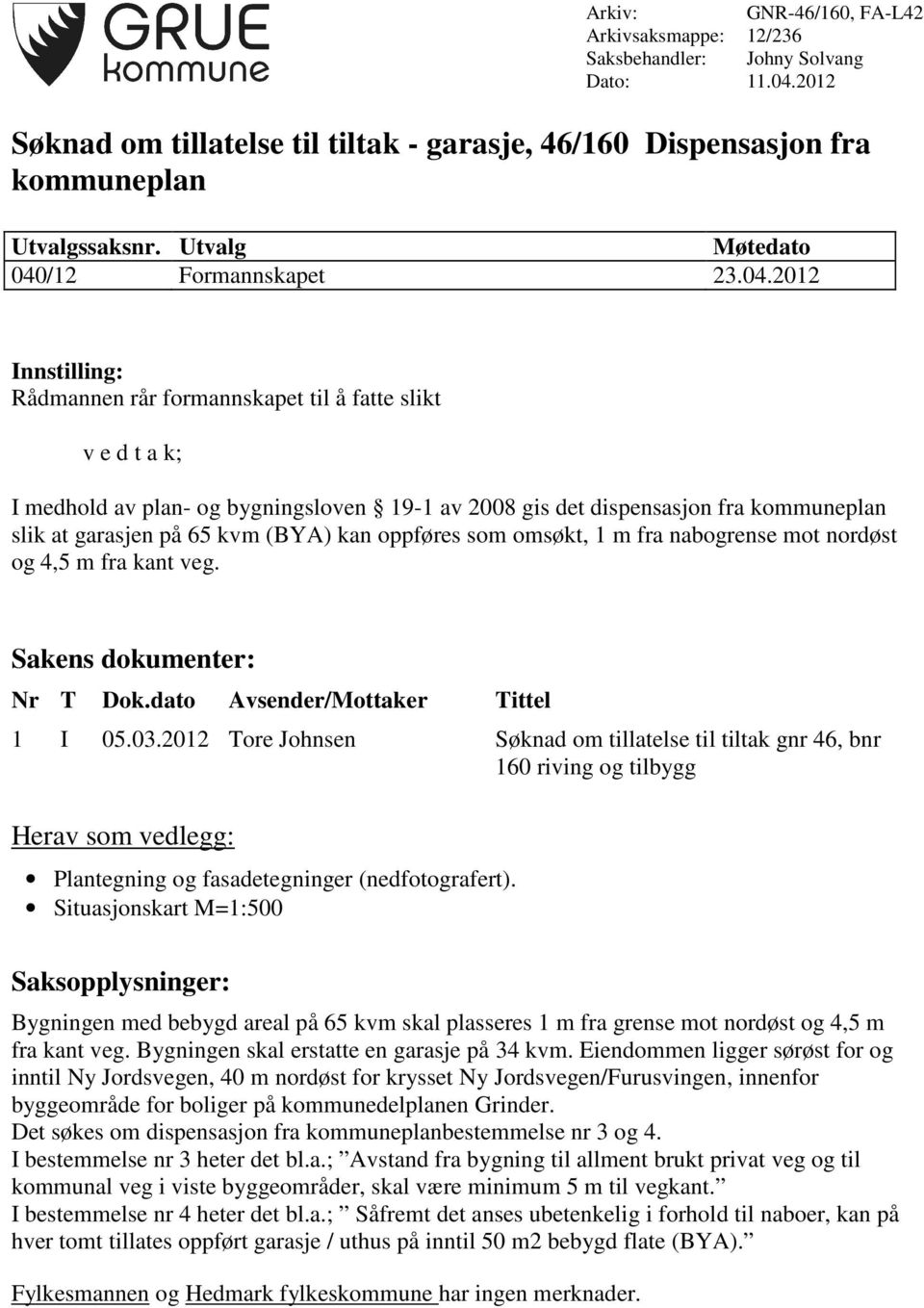 /12 Formannskapet 23.04.