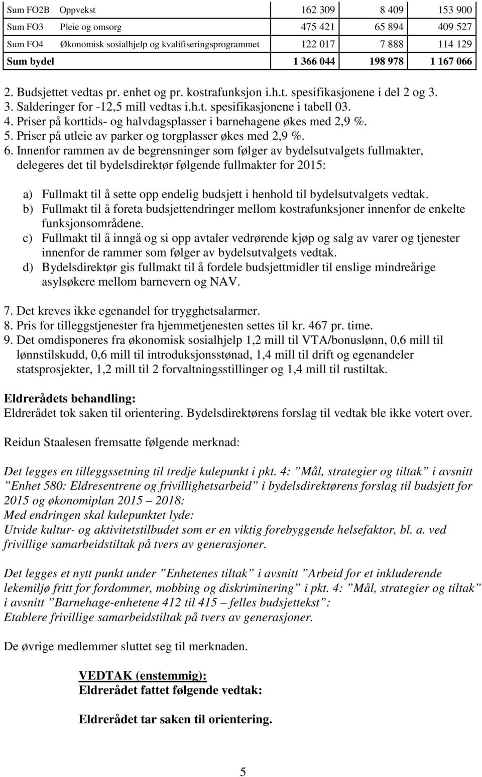 Priser på korttids- og halvdagsplasser i barnehagene økes med 2,9 %. 5. Priser på utleie av parker og torgplasser økes med 2,9 %. 6.