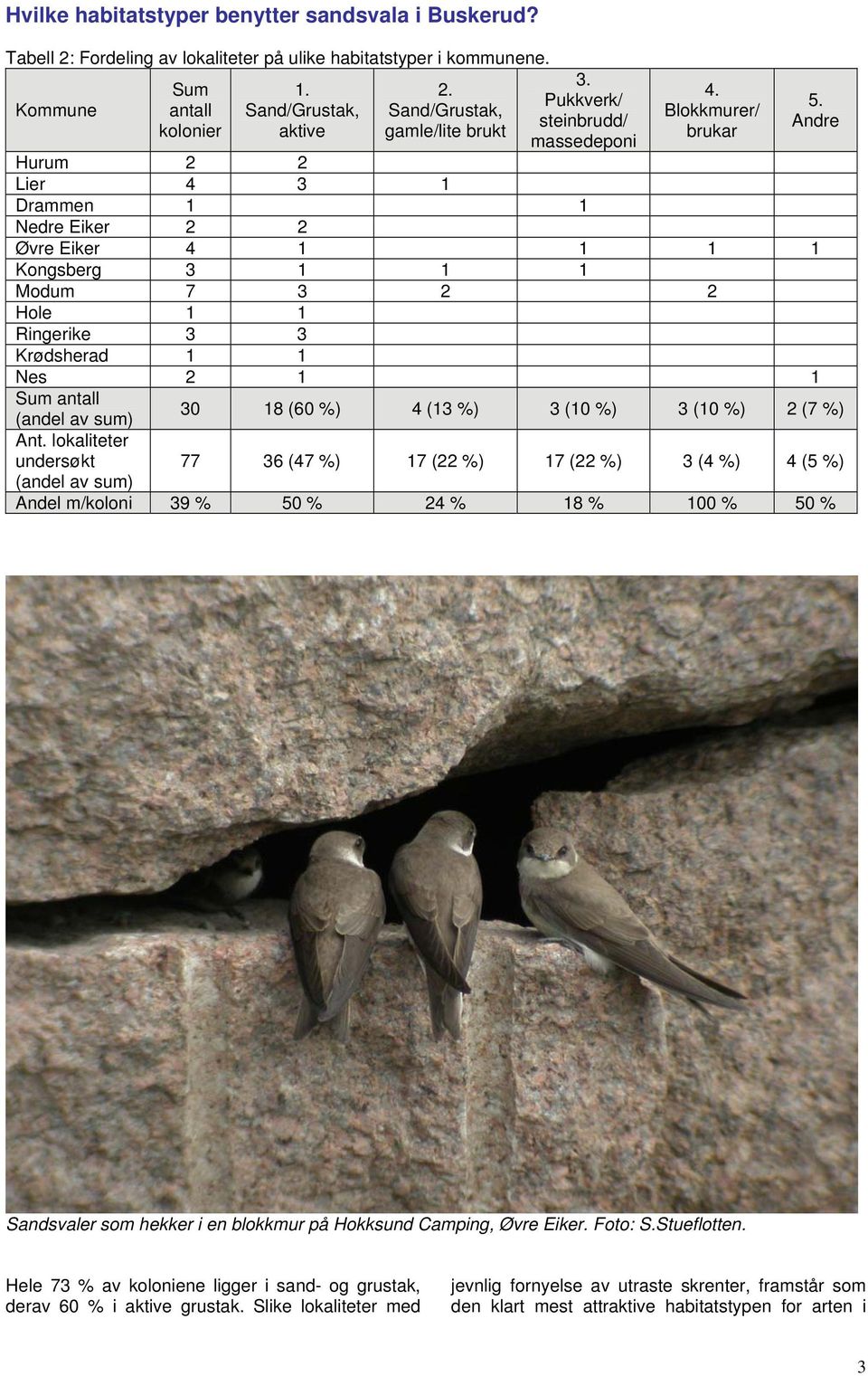 Blokkmurer/ brukar Hurum 2 2 Lier 4 3 1 Drammen 1 1 Nedre Eiker 2 2 Øvre Eiker 4 1 1 1 1 Kongsberg 3 1 1 1 Modum 7 3 2 2 Hole 1 1 Ringerike 3 3 Krødsherad 1 1 Nes 2 1 1 Sum antall (andel av sum) Ant.