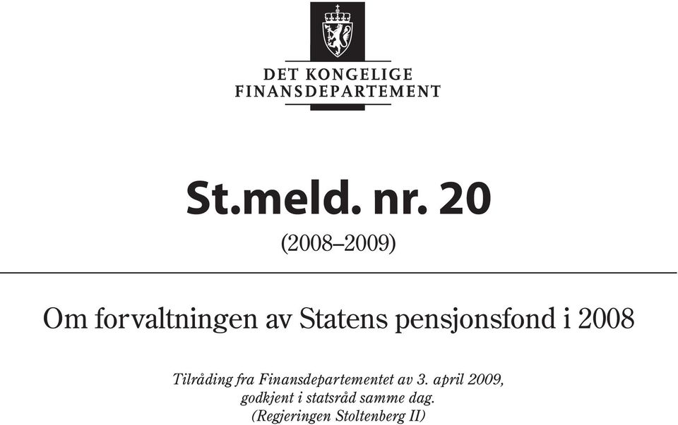 Finansdepartementet av 3.