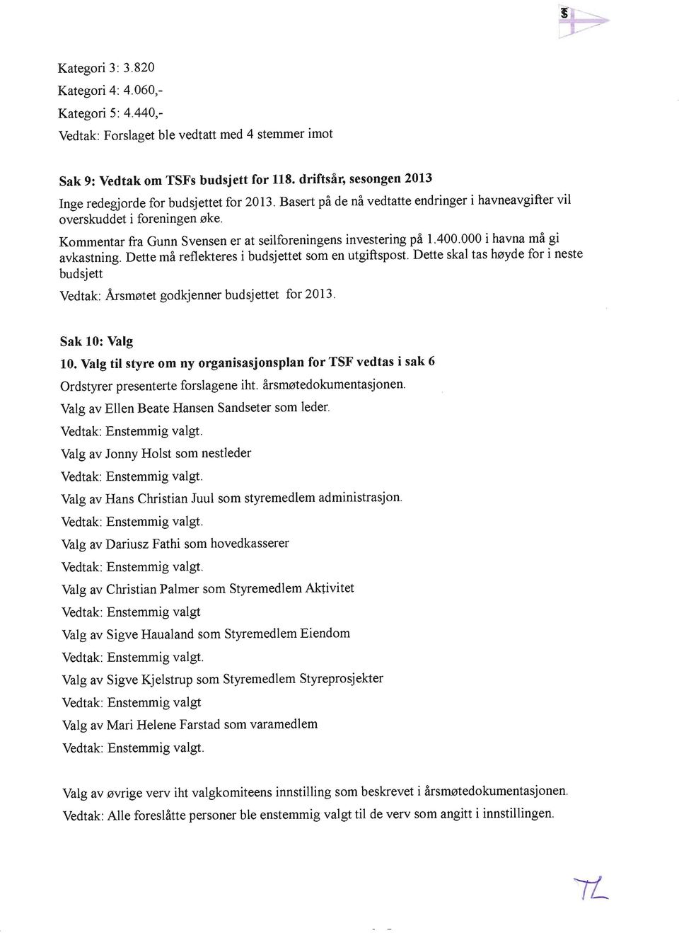 Kommentar fra Gunn Svensen er at seilforeningens investering pi 1.400.000 i havna m8 gi avkastning. Dette mi reflekteres i budsjettet som en utgiftspost.