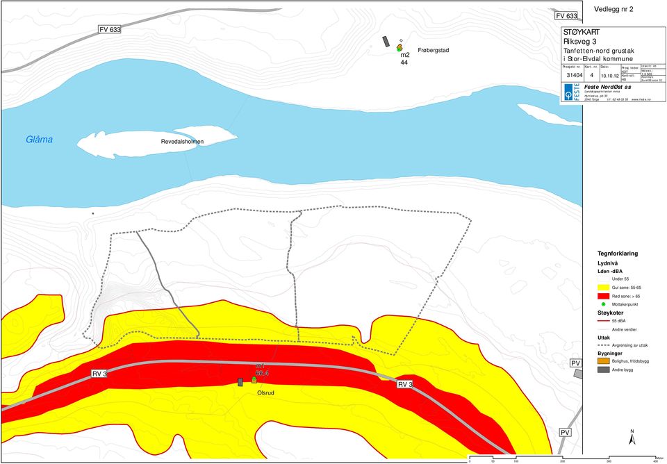 : Kontroll: 1:3 0 Koordsys: HB Euref89 sone 32 Feste NordØst as Landskapsarkitekter mnla Hyttestua, pb 33 2540 Tolga tlf: 62 48 03