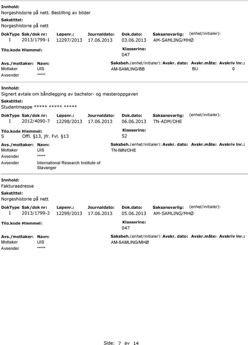 tudentmappe ***** ***** ***** 2012/4090-7 12298/2013 06.