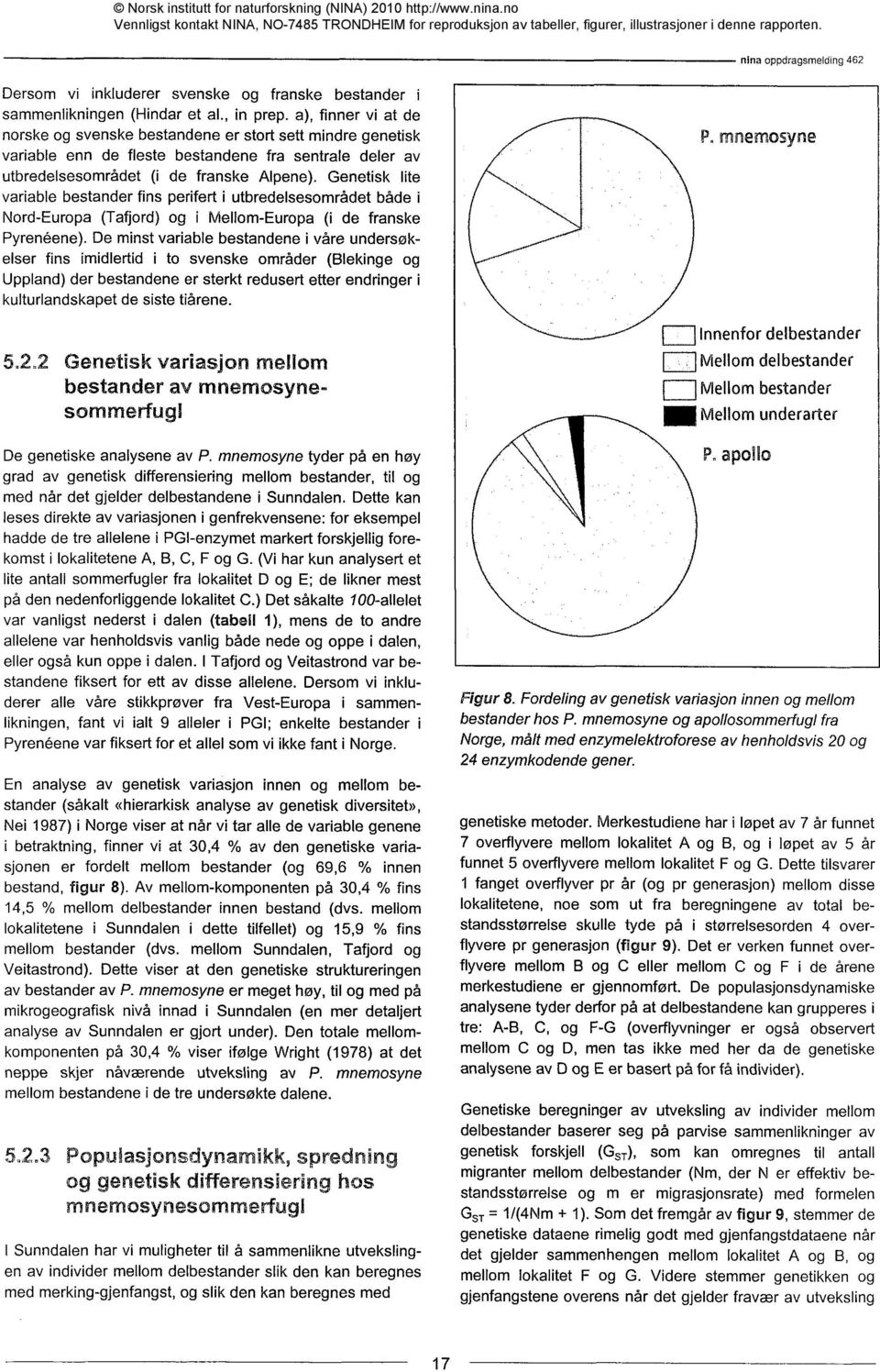 Genetisk lite variable bestander fins perifert i utbredelsesområdet både i Nord-Europa (Tafjord) og i Mellom-Europa (i de franske Pyreneene).