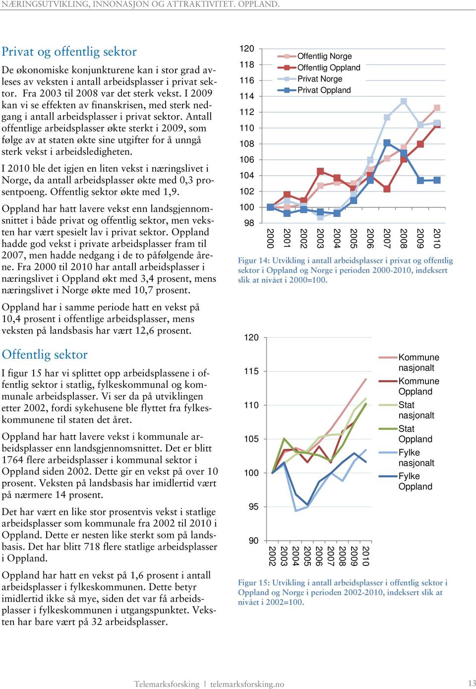 Antall offentlige arbeidsplasser økte sterkt i 2009, som følge av at staten økte sine utgifter for å unngå sterk vekst i arbeidsledigheten.