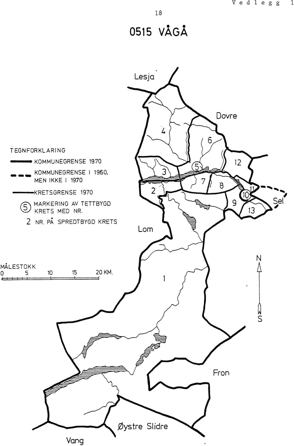 KOMMUNEGRENSE I 1960, MEN IKKE I 1970 ---.