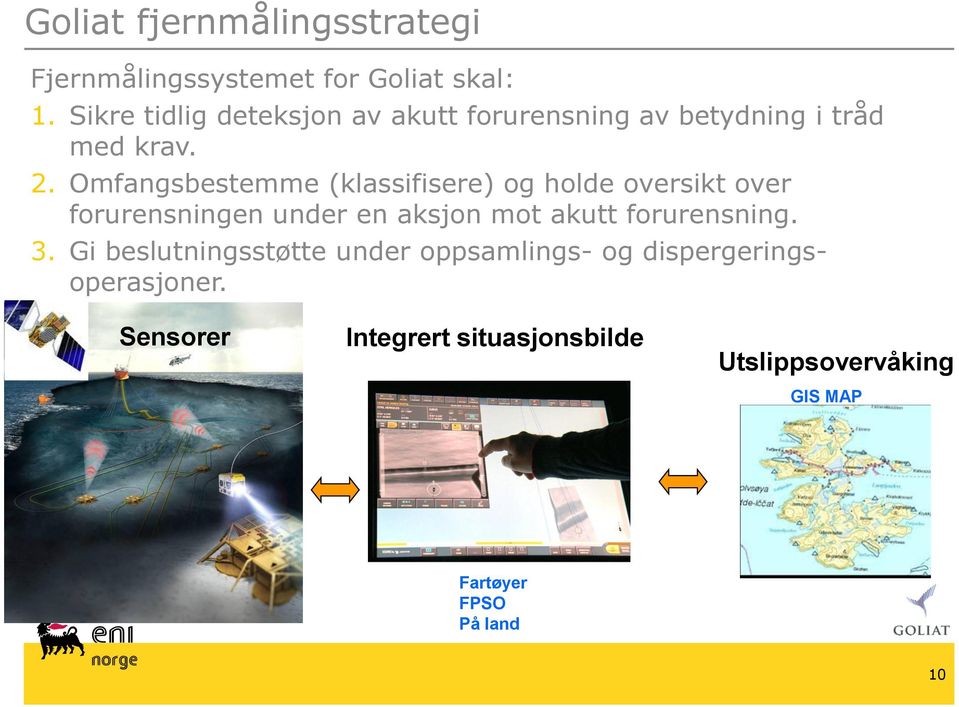 Omfangsbestemme (klassifisere) og holde oversikt over forurensningen under en aksjon mot akutt