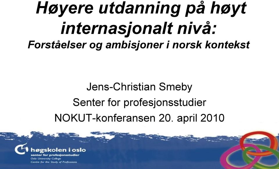 kontekst Jens-Christian Smeby Senter for