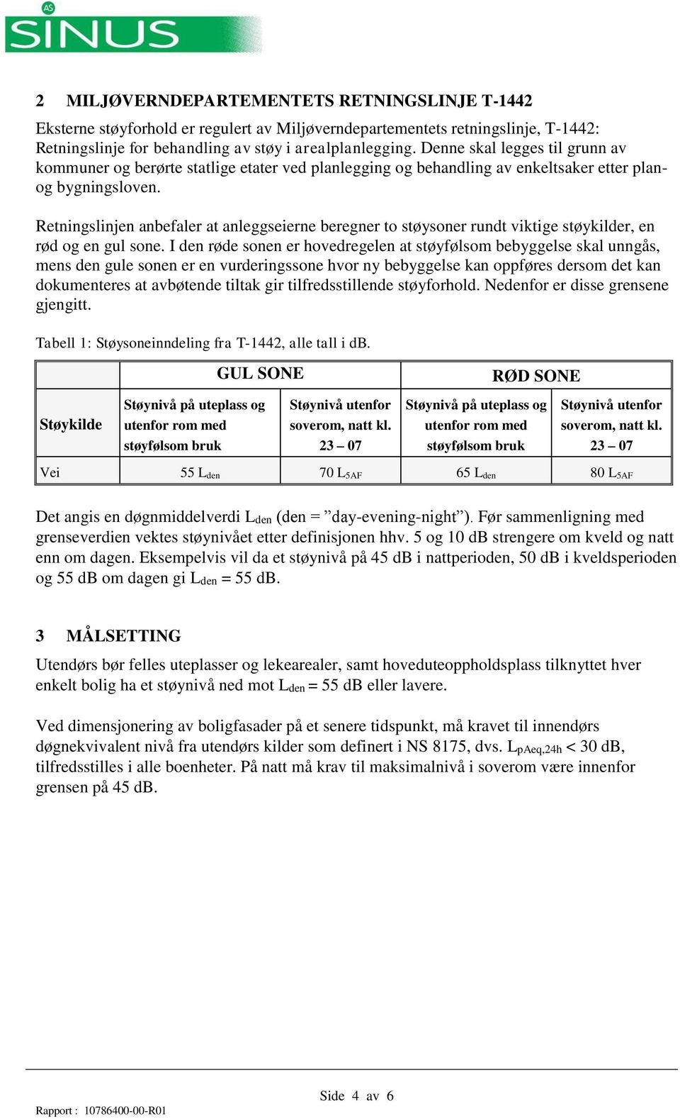 Retningslinjen anbefaler at anleggseierne beregner to støysoner rundt viktige støykilder, en rød og en gul sone.